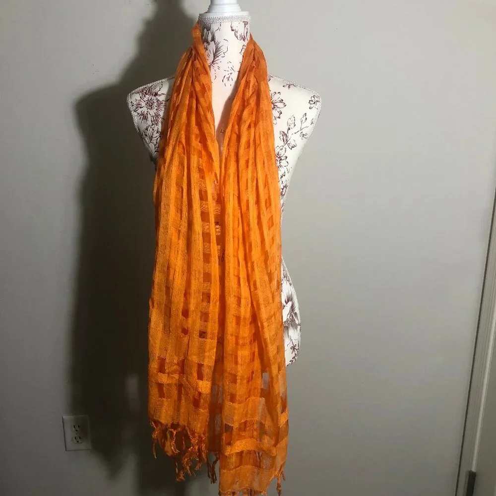 🧡  Vintage Cutwork Scarf | Timeless Artistry & Elegant Detail
